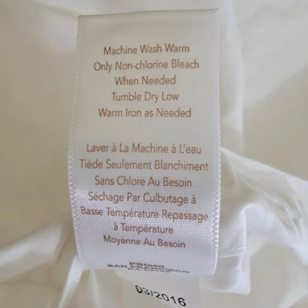 Pottery Barn Teen Full Queen Mixed 3 Pc Duvet & Shams White Gray Dot Embroidered